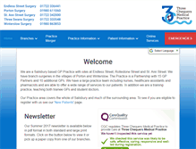 Tablet Screenshot of 3swanssurgery.nhs.uk